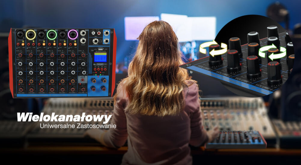 Mikser audio MUSICMATE MM-SM500 FusionMix funkcja komputerowego interfejsu audio łączność Bluetooth
zasilanie DC 5 microUSB