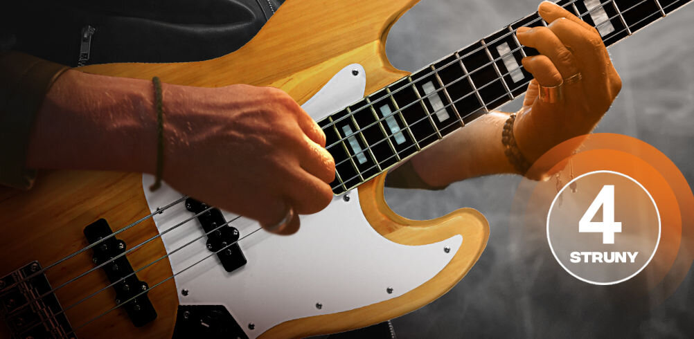 Gitara basowa MUSICMATE MM-G175-W Jasne drewno dwa przetworniki typu Single-coil trzy potencjometry
