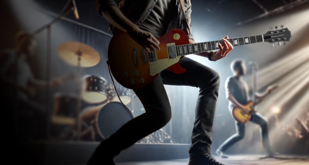 Gitara elektryczna MUSICMATE MM-G220-RS ToneLegend czerwony LP Double Dual Pickups pełne i dynamiczne brzmienie kontrola nad dźwiękiem dzięki 2 pokrętłom do regulacji głośności oraz 2
do tonów trapezowe akrylowe markery na podstrunnicy 3-pozycyjny przełącznik