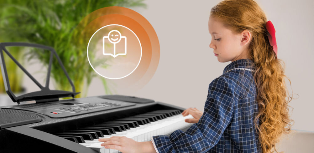 Keyboard MUSICMATE MM-KB120 SmoothKey Czarny funkcja przewodnika 3 tryby One Key Follow Ensemble