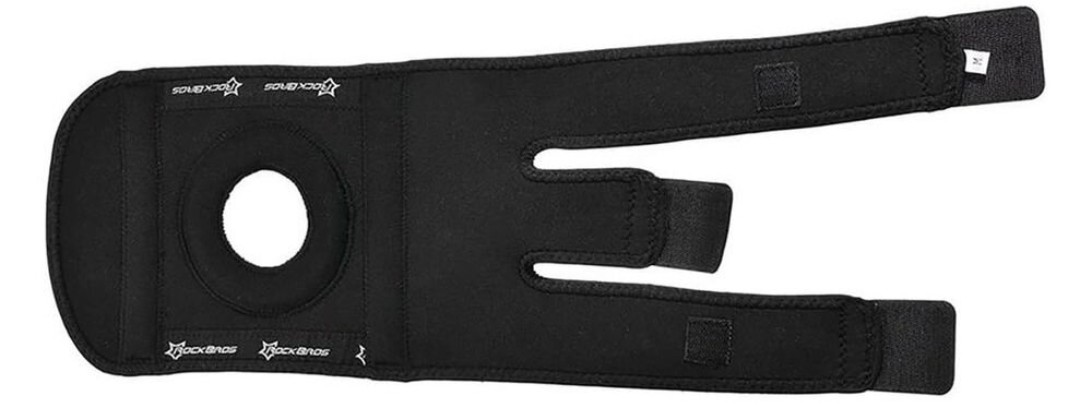 Ochraniacz sportowy ROCKBROS LF1106L (2 szt.), silikon, paski, stabilność, ochraniacz, Rozłożony ortopedyczny stabilizator kolana na rzepy.