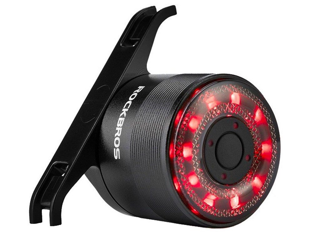 Lampka rowerowa ROCKBROS Q1, LED, kolory, tryby, personalizacja, Tylna lampka rowerowa z różnymi trybami świecenia.