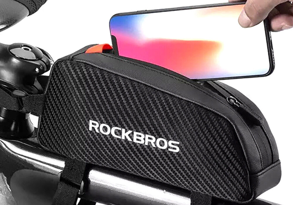 Torba rowerowa na ramę ROCKBROS 039BK  zdjęcie lifestyle podręczne akcesoria pod ręką