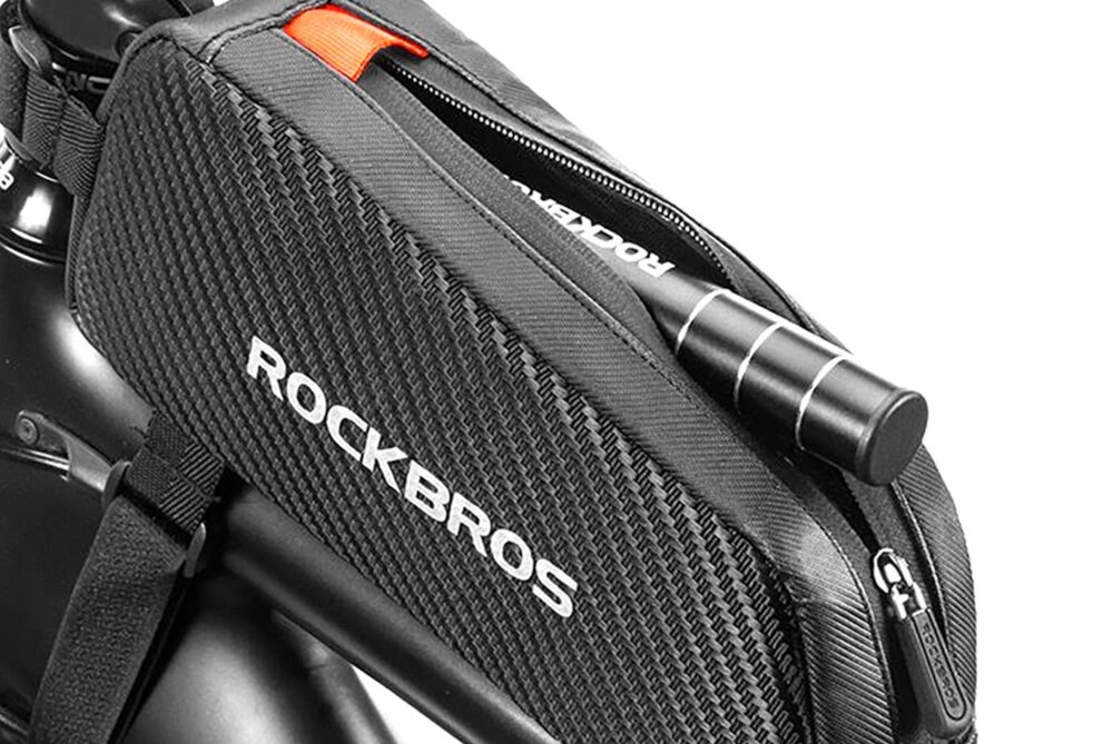 Torba rowerowa na ramę ROCKBROS 039BK  zdjęcie lifestyle Lekka i smukła konstrukcja waga wymiary Smukła konstrukcja