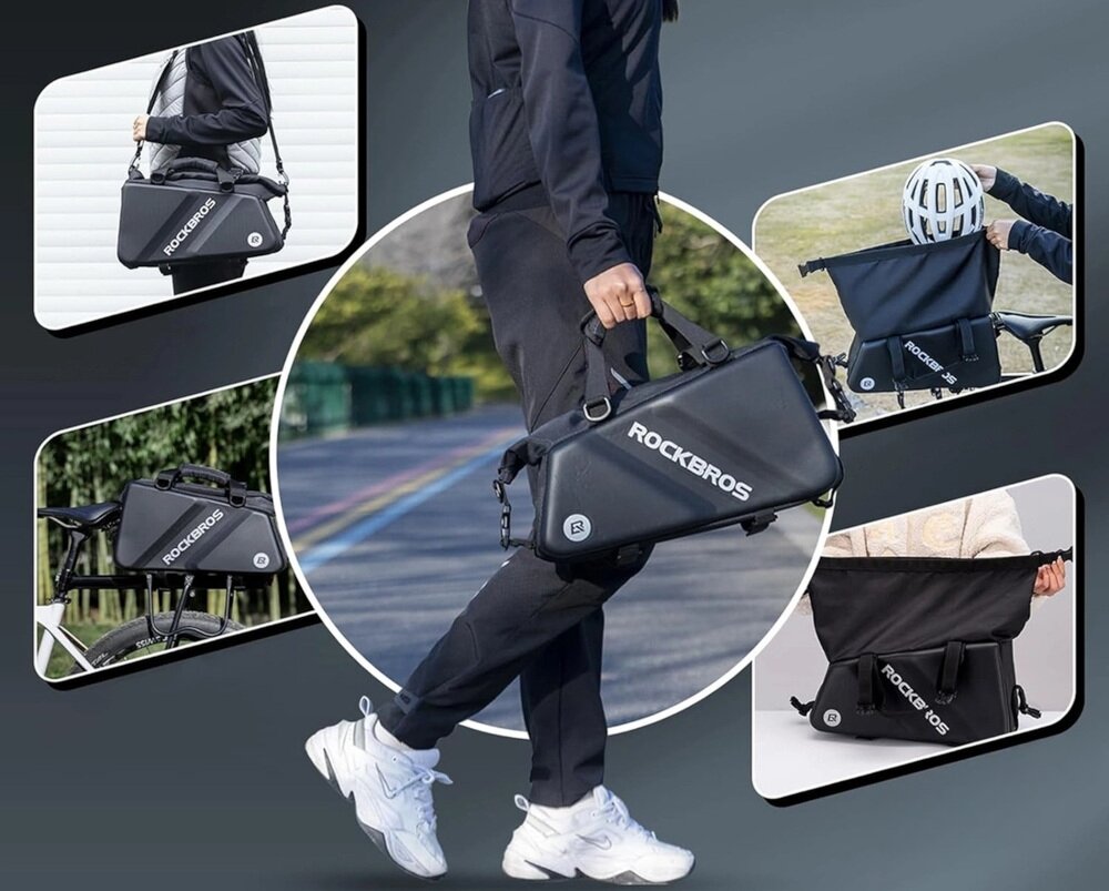 Torba rowerowa na bagażnik ROCKBROS 30140090001 zdjęcie lifestyle Wygoda podczas każdej wyprawy