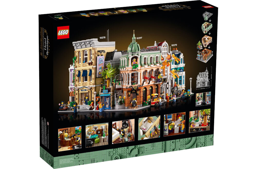 LEGO 10297 ICONS Boutique Hotel розміри прибл. 25 х 25 х 33 см