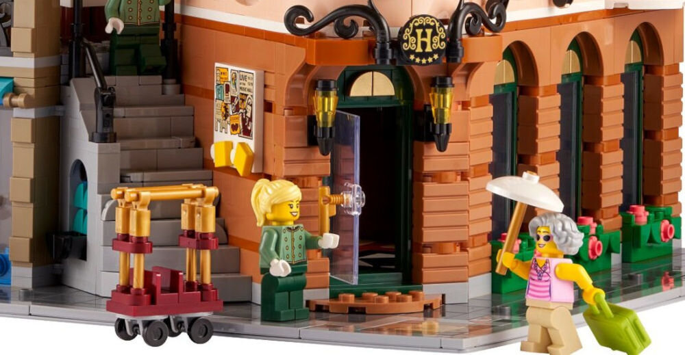LEGO 10297 ICONS Boutique Hotel - персонал готелю та гості - від адміністратора до власника галереї - мініфігурки
