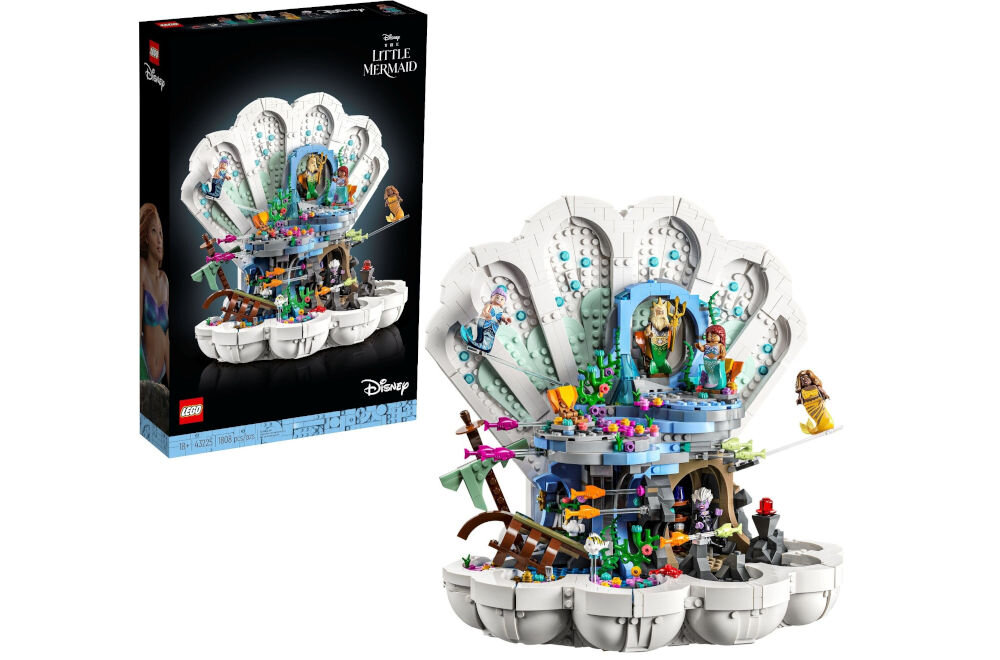 LEGO 43225 Disney Królewska muszla Małej Syrenki klejnot w kolekcji każdego fana LEGO® Disney przemyślany design powiązanie z kultowym filmem