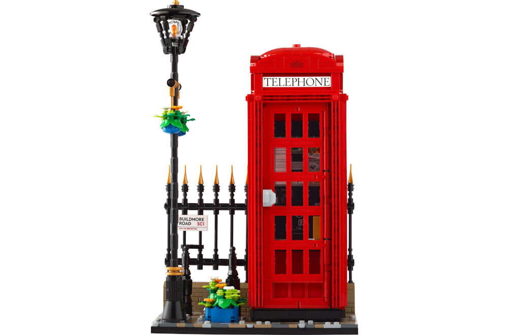 LEGO 21347 IDEAS Czerwona londyńska budka telefoniczna drukowane instrukcje dostęp do aplikaji LEGO Builder każdy krok został jasno przedstawiony