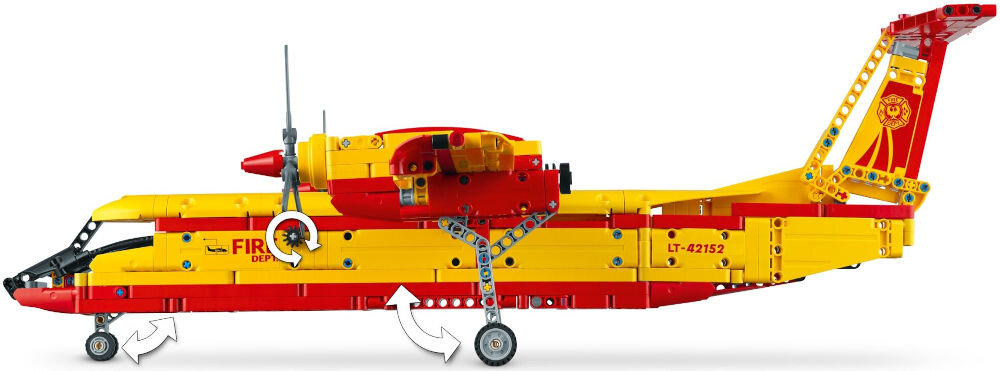 LEGO 42152 Technic Samolot gaśniczy sposób, by wprowadzić dzieci w fascynujący świat inżynierii uczy logicznego myślenia, rozwija zdolności manualne i pokazuje, jak działają mechaniczne elementy bawi i edukuje