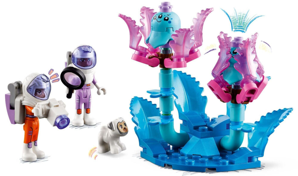 LEGO 42602 Friends Kosmiczny łazik badawczy kamera do dokumentowania misji, szkło powiększające do analizy próbek, dodatkowe narzędzia