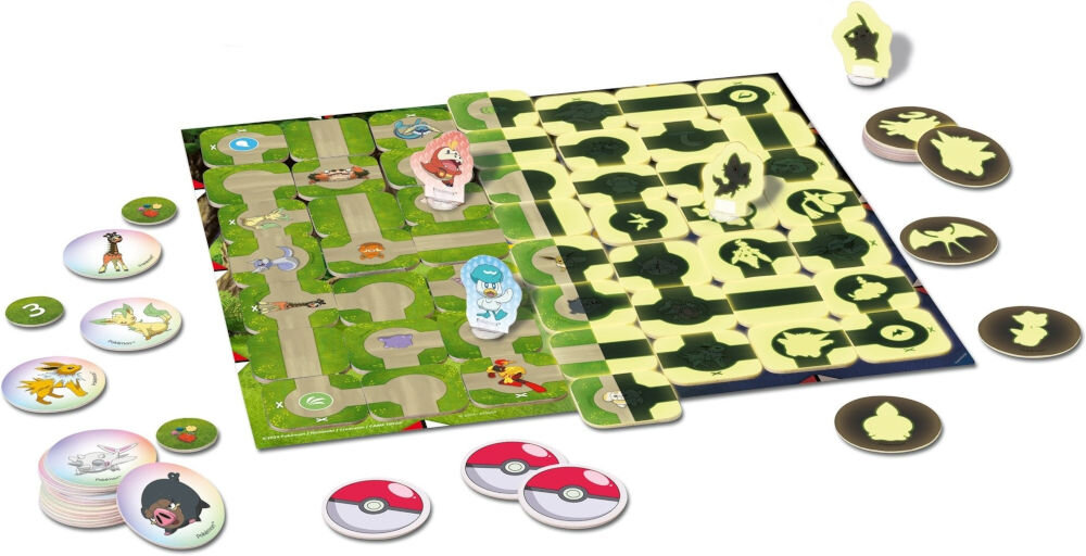 Gra planszowa RAVENSBURGER Labyrinth Pokemon świecący w ciemności 22839 postaci przebieg gry