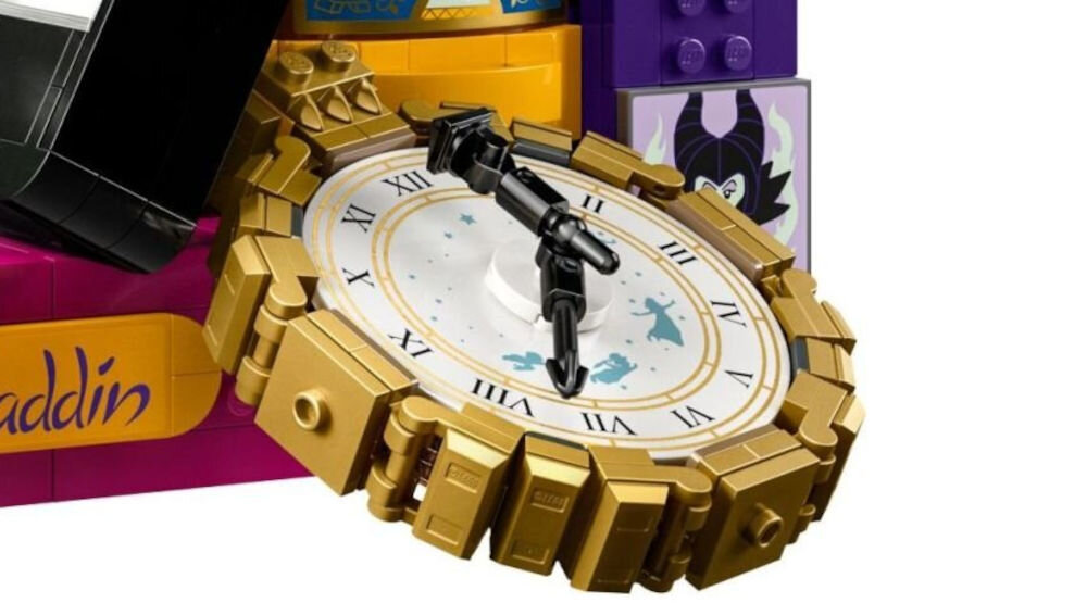 LEGO 43227 Disney Ikony złoczyńców ikoniczna pamiątka z Piotrusia Pana symbolizuje upływ czasu i obsesję Kapitana Haka na punkcie krokodyla precyzja wykonania elegancki designem