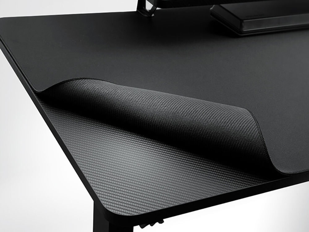 Biurko COUGAR E-Star 140 Czarny blat pokryty teksturowym laminatem