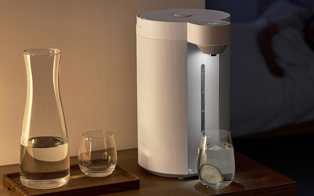 Dystrybutor gorącej wody XIAOMI BHR8993EU aplikacja Xiaomi Home sterowanie ustawienia smartfon Przemyślane podświetlenie