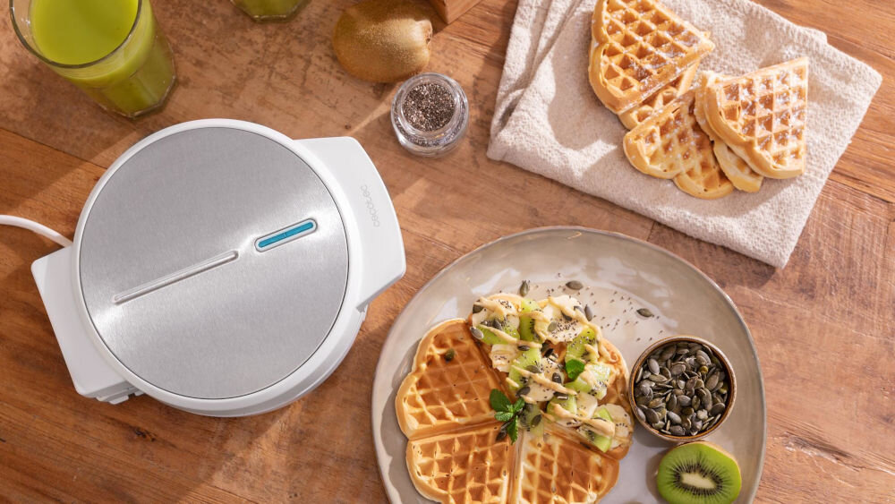 Gofrownica CECOTEC Fun Gofrestone Sweetie zabezpieczenie przed przegrzaniem automatyczne wyłączenie przy zbyt wysokiej temperaturze komfort bezpieczeństwo pełna kontrola nad urządzeniem 