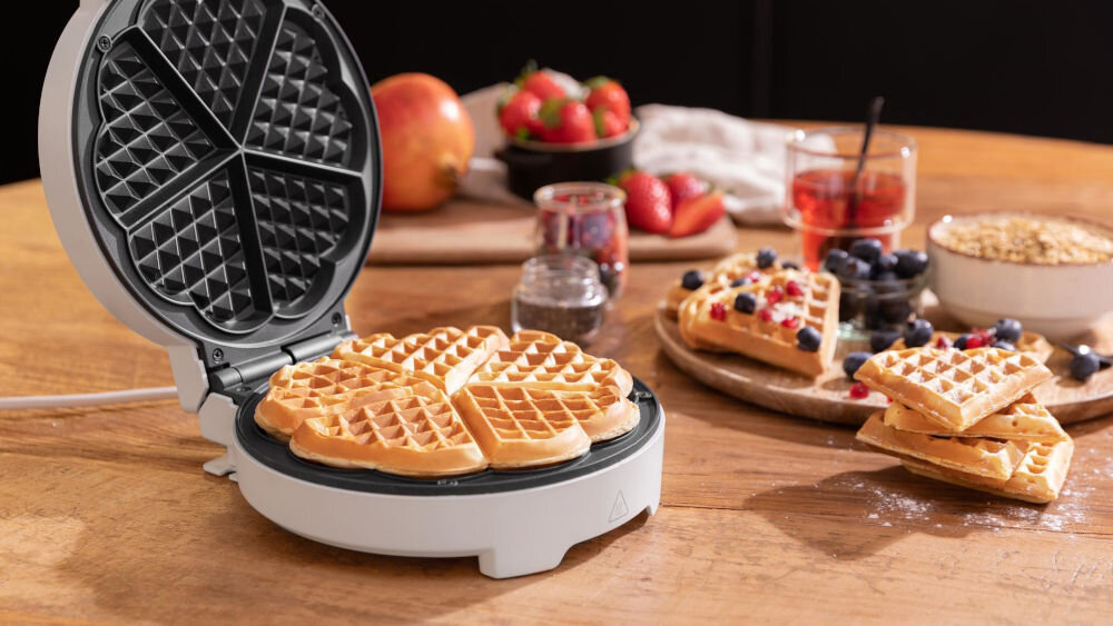 Gofrownica CECOTEC Fun Gofrestone Sweetie stylowy wygląd kształt sercowych gofrów smaczny posiłek estetyczny smak atrakcyjny wygląd  