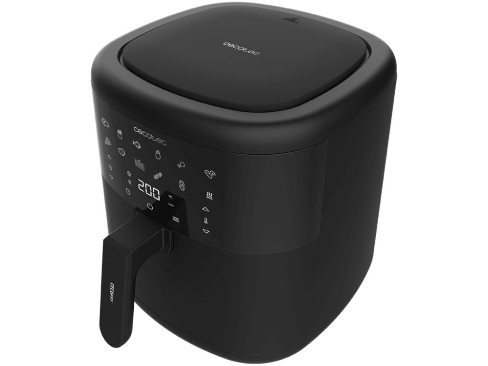 Frytkownica beztłuszczowa CECOTEC Cecofry Bombastik 6000 Full Air Fryer wymiary 36 x 36 x 37,3 cm minimalna ilość tłuszczu 12 personalizowanych trybów pracy zdrowe gotowanie personalizacja trybów dostosowanie parametrów smaczne zdrowe jedzenie