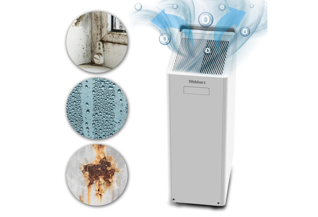 Osuszacz WEBBER DEC600 Gland Komfortowe warunki życia dobre samopoczucie, jakość snu i ochronę mebli oraz ścian Odpowiednie parametry powietrza sprzyja zdrowemu środowisku
