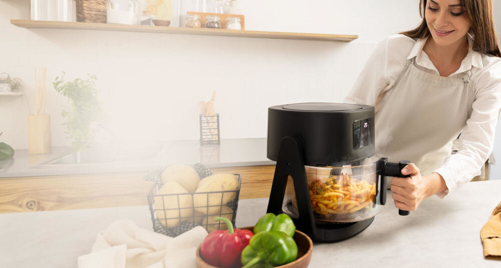 Frytkownica beztłuszczowa CECOTEC Cecofry Flip&Grill 4500 Air Fryer zdrowe dania