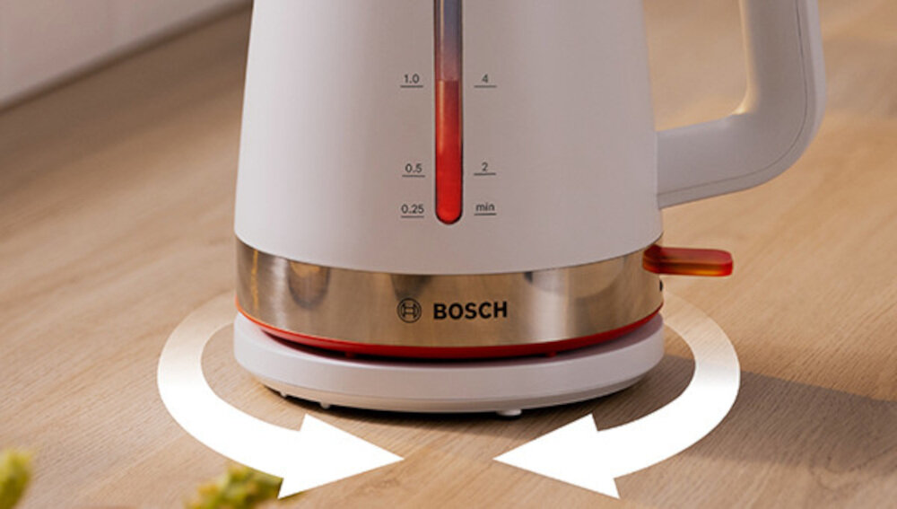 Czajnik BOSCH MyMoment TWK4M221 Obrotowa podstawa 360 stopni elastyczność użytkowania