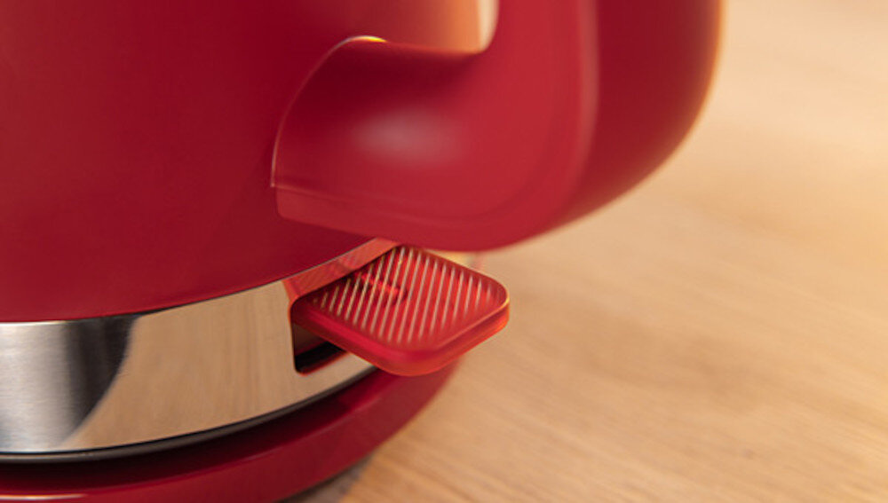 Czajnik BOSCH MyMoment TWK4M224 Czerwony potrójne zabezpieczenie bezpieczeństwo użytkowania automatyczne wyłączenie