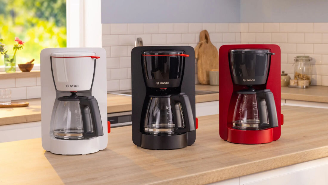 Ekspres BOSCH MyMoment TKA3M134 Czerwonyy Funkcja auto-off podgrzewanie kawy czas smak