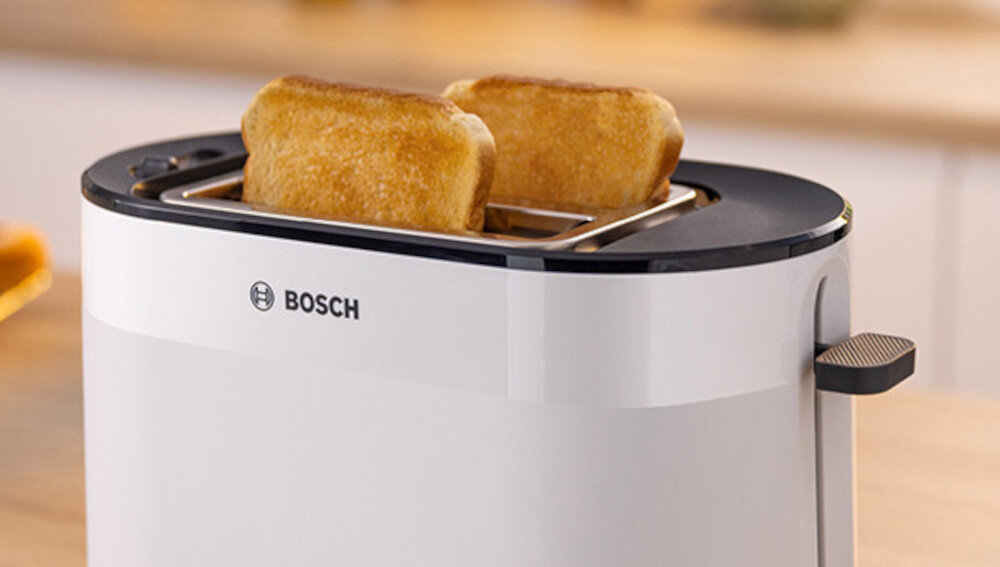 Toster BOSCH TAT2M121 Automatyczne wyłączanie kontrola proces opiekanie wyłączenie śniadania