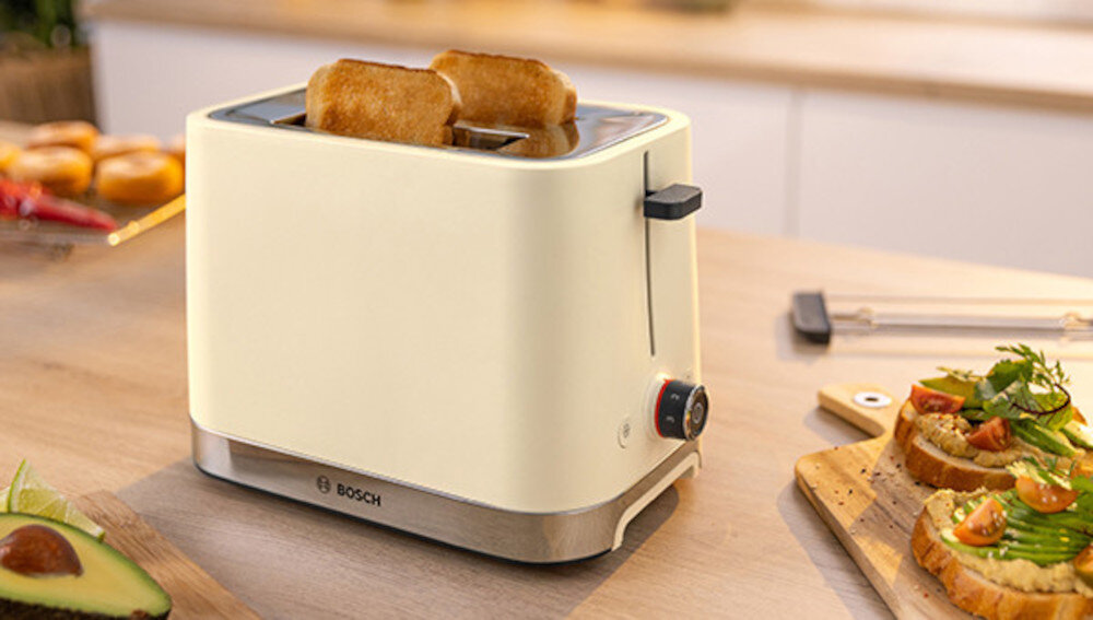 Toster BOSCH TAT4M227 Automatyczne wyłączanie kontrola proces opiekanie wyłączenie śniadania