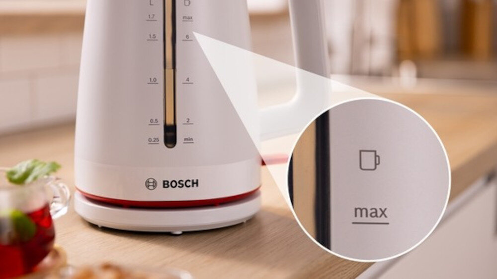 Czajnik BOSCH MyMoment TWK3M121 Biały Wskaźnik poziomu wody oszczędność pojemność
