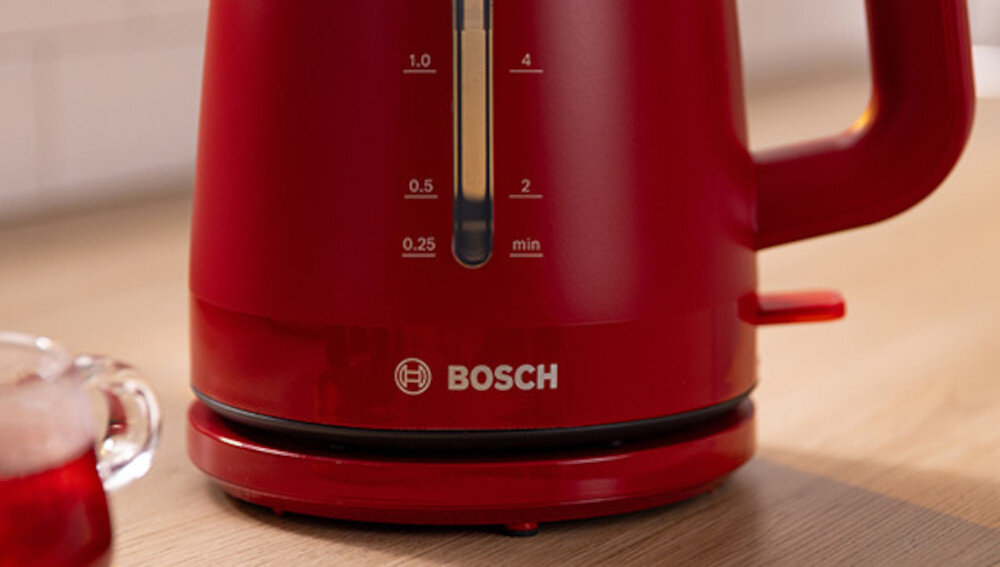 Czajnik BOSCH MyMoment TWK3M124 potrójne zabezpieczenie bezpieczeństwo użytkowania automatyczne wyłączenie