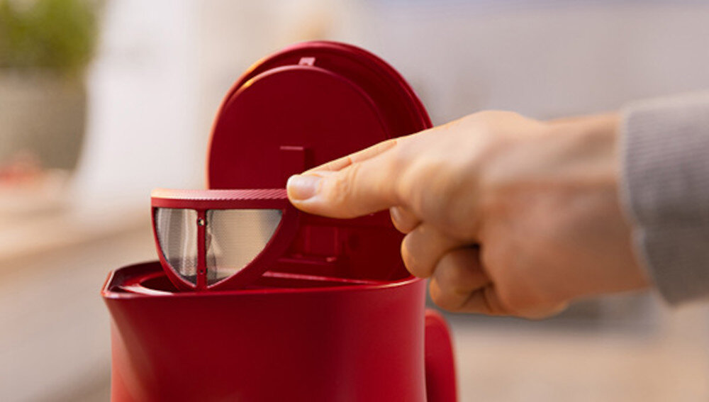 Czajnik BOSCH MyMoment TWK3M124 Filtr antywapniowy Wyjmowany filtr smak napoje herbata kawa kamień użytkowanie