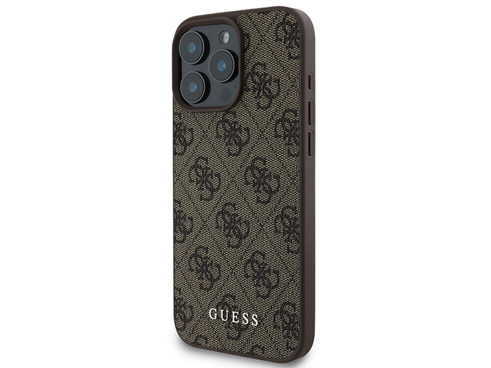 Etui GUESS 4G Classic do Apple iPhone 16 Pro Max Brązowy funkcjonalność estetyka wykonanie oryginalność