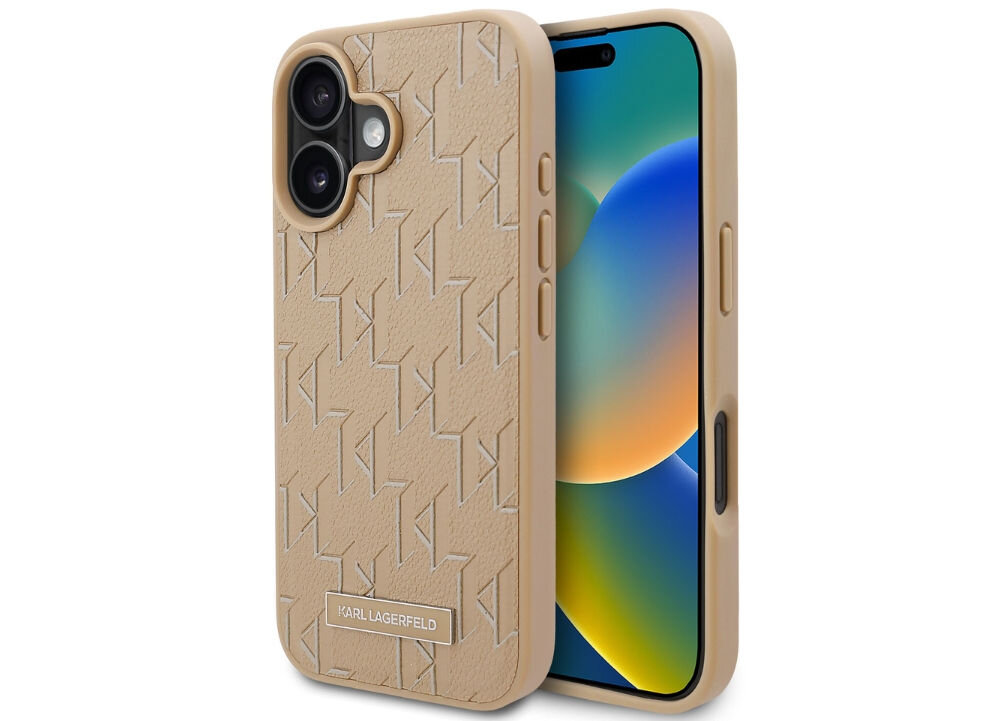Etui KARL LAGERFELD Hot Stamp MagSafe do Apple iPhone 16 beżowy
            etui case pokrowiec plecki