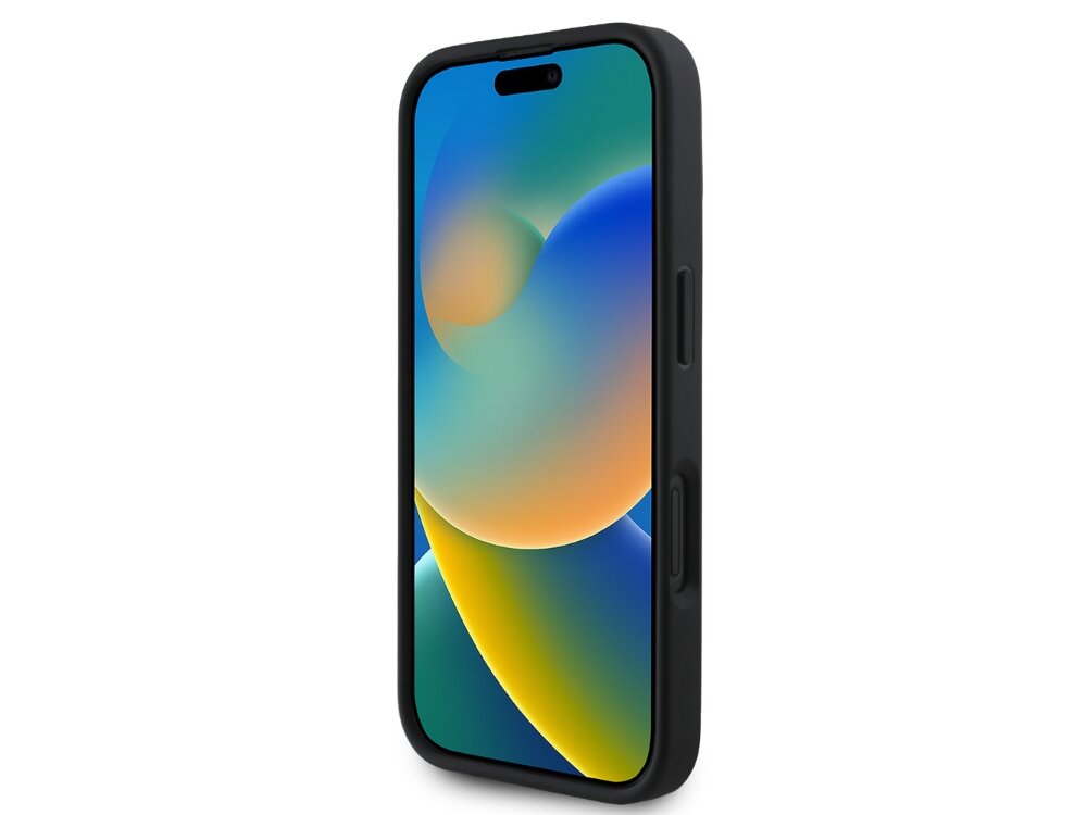 Etui KARL LAGERFELD 3D Rubber Signature do Apple iPhone 16 Czarny ochrona trwałość ekran aparat