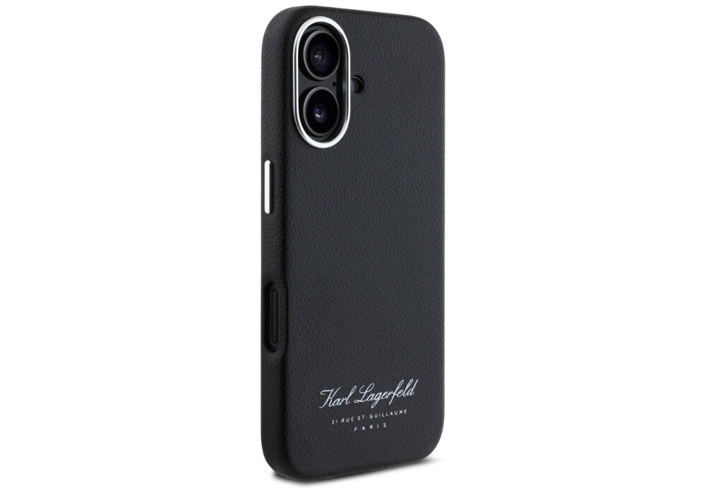 Etui KARL LAGERFELD Hotel RSG do Apple iPhone 16 Czarny
            eleganckie minimalistyczne wykończenie nazwa marki ikoniczny adres umieszczone w dolnej części design