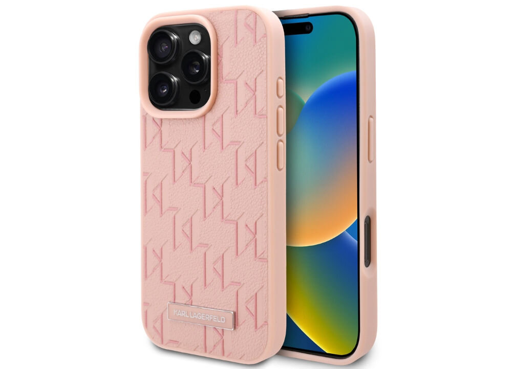 Etui KARL LAGERFELD Hot Stamp MagSafe do Apple iPhone 16 Pro różowy
            etui case pokrowiec plecki