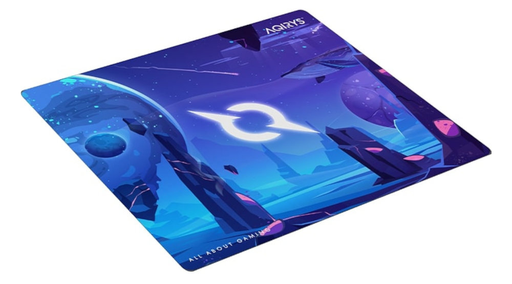 Podkładka AQIRYS Kraken 400 × 450 × 4 mm myszy Rozmiar XL - podkładka pod kątem na białym tle