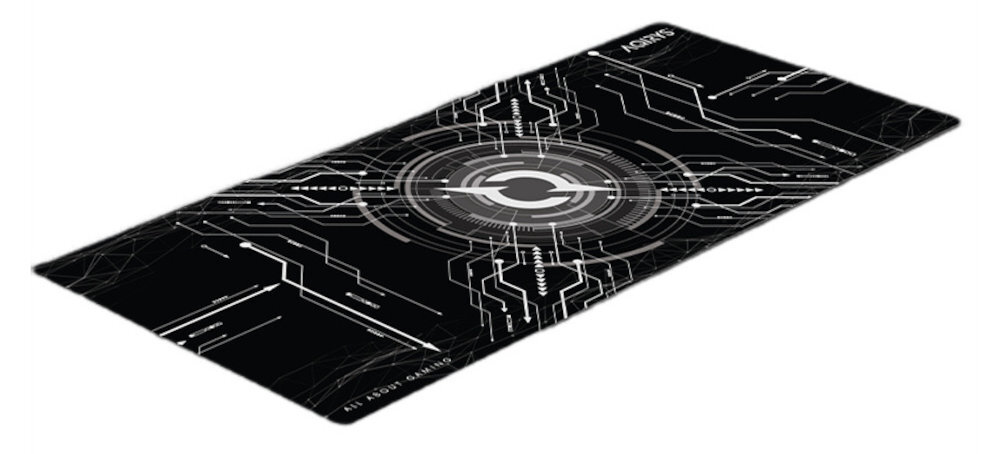 Podkładka AQIRYS Kraken 900 × 400 × 4 mm myszy, jak i klawiatury Rozmiar XL - podkładka pod kątem na białym tle