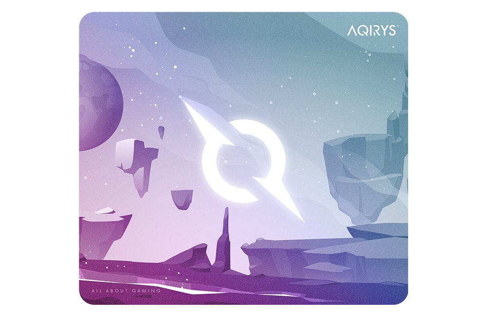 Podkładka AQIRYS Gravity AQIRYS Gravity Powierzchnia z mikrofibry czujnika optycznego lub laserowego jednolita faktura - podkładka od góry na białym tle