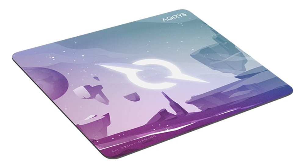 Podkładka AQIRYS Gravity 400 × 450 × 4 mm myszy Rozmiar XL - podkładka pod kątem na białym tle