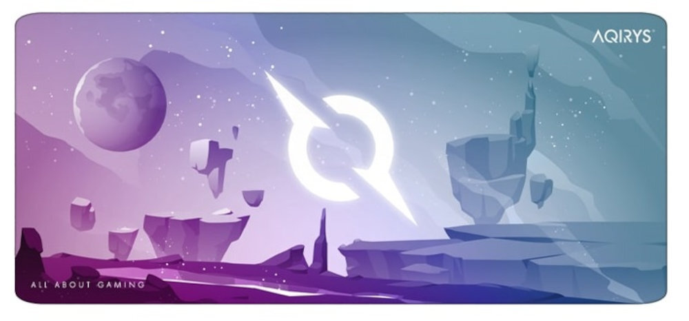 Podkładka AQIRYS Gravity AQIRYS Gravity Powierzchnia z mikrofibry czujnika optycznego lub laserowego jednolita faktura - podkładka od góry na białym tle