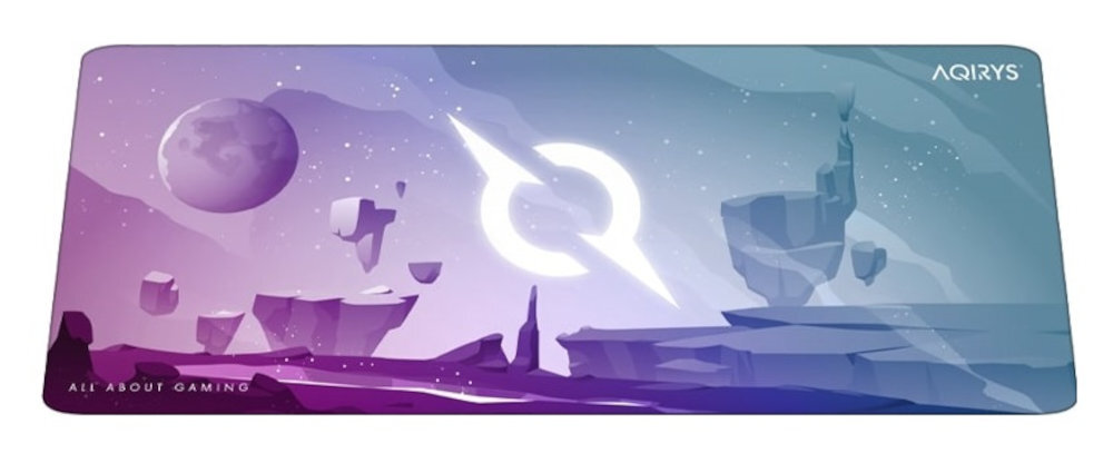 Podkładka AQIRYS Gravity Wodoodporna powłoka zabrudzenia można usunąć wilgotną ściereczką - podkładka od góry pod skosem na białym tle