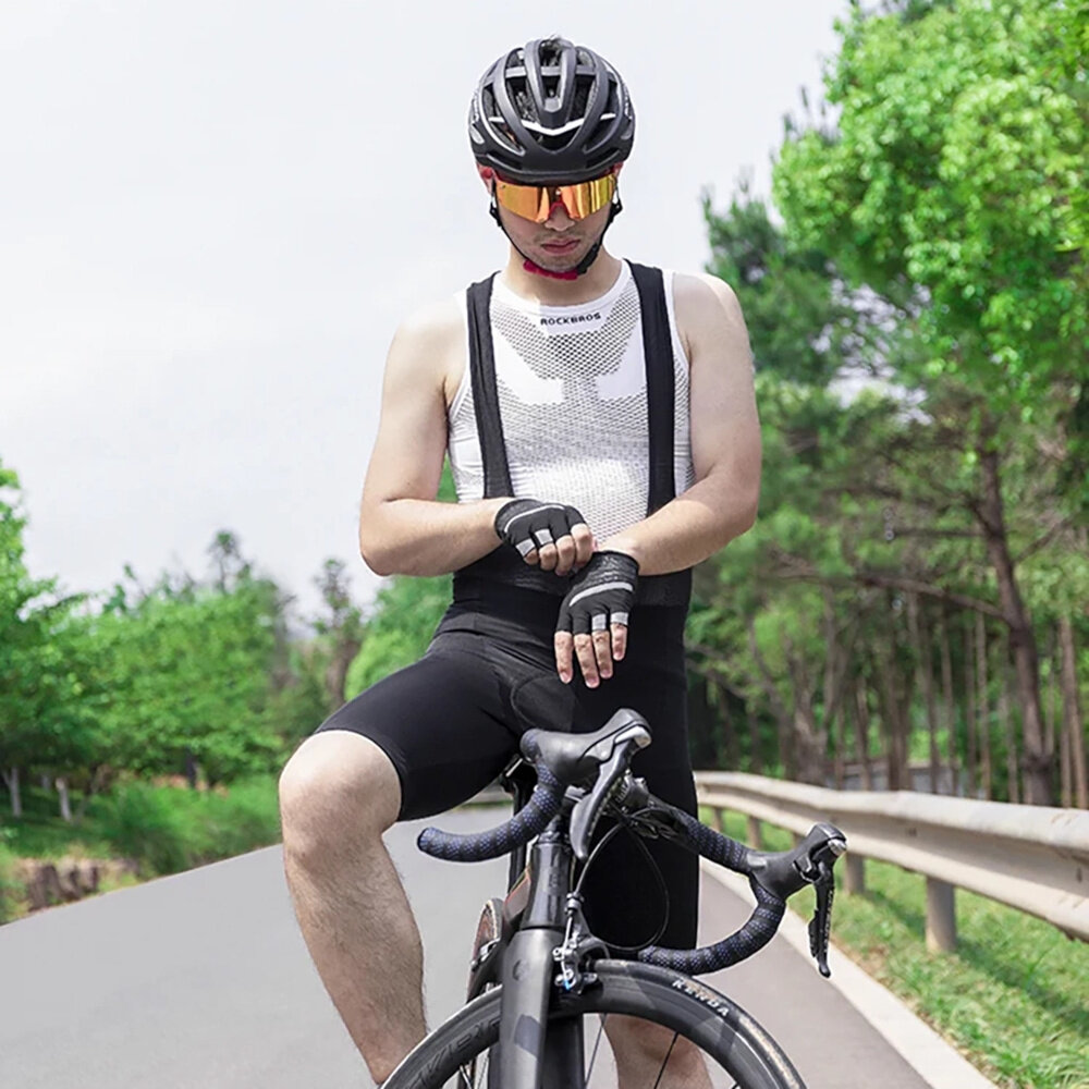 Spodenki rowerowe ROCKBROS RK2002M rozmiar M elastyczne szelki ergonomiczna wkladka ST-multi padded wygoda podczas wielogodzinnej jazdy dopasowany kroj przylegaja do ciala pelna swoboda ruchow