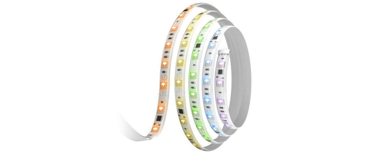 Taśma LED GOVEE Strip Lights Pro 2 H61F5 5 m WiFi/Bluetooth, Alexa, Wi-Fi, Matter, zdalne, na białym tle prezentacja taśmy led w rolce