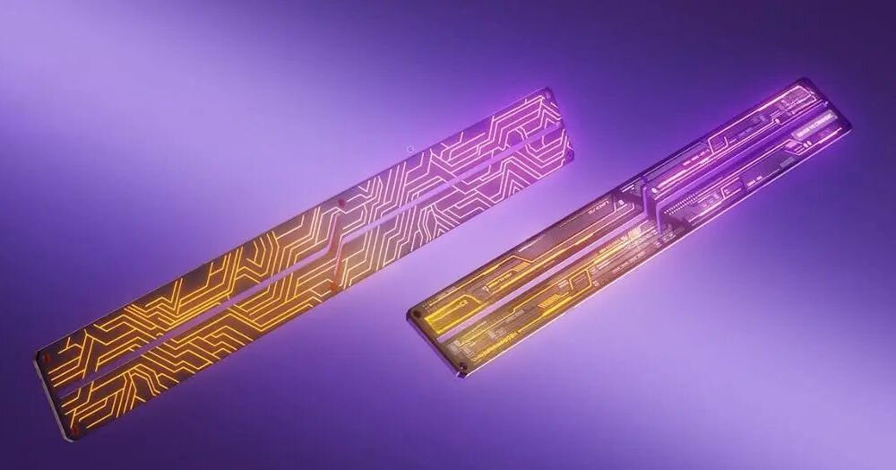 Panel świetlny GOVEE H6063 Gaming Wall Light Wi-Fi + Bluetooth prezentacja paneli na fioletowym tle Personalizacja kolorów i jasności poszczególnych modułów LED w aplikacji