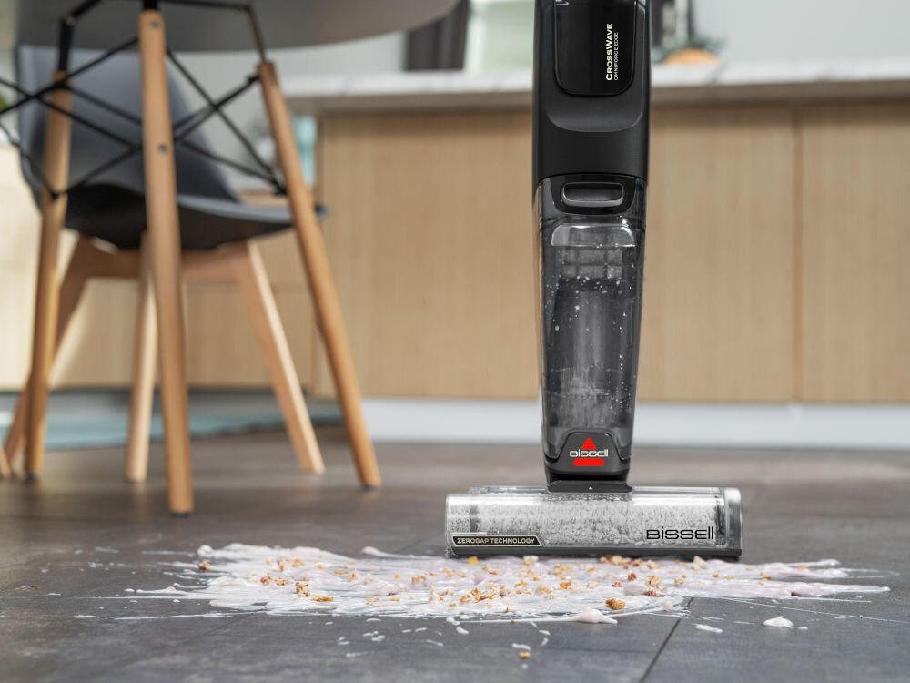 Odkurzacz BISSELL CrossWave OmniForce Edge Pro 4000N osobne zbiorniki oddzielny na czystą i brudną wodę bardziej higieniczne sprzatanie mycie podłogi świeżą wodą zbiornik na brudną wodę zbiera wszelkie zanieczyszczenia