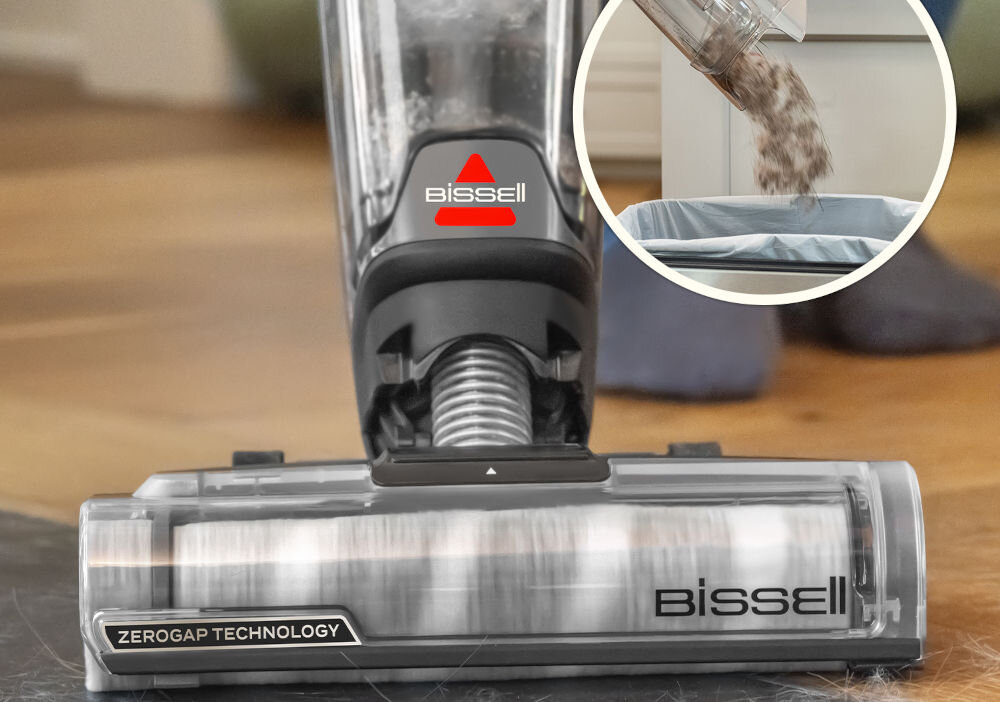 Odkurzacz BISSELL CrossWave OmniForce Edge Pro 4000N ruchoma rolka zapobieganie plątaniu się włosów i sierści technologia tangle-free automatyczne wykrywanie potencjalnych zatorów dla posiadaczy zwierząt płynne nieprzerwane działanie