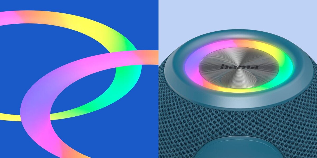 Głośnik mobilny HAMA Ballshape 3.0 - Podświetlenie LED, GŁOŚNIK Z PODŚWIETLENIEM LED