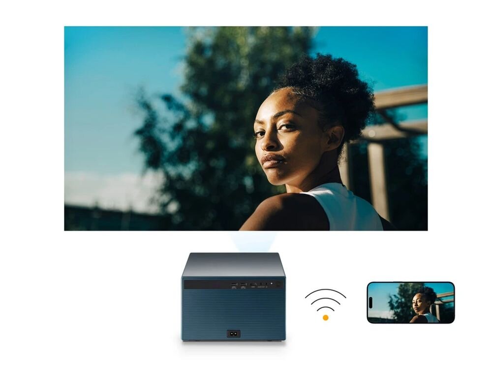 Projektor VIEWSONIC LX60HD Full HD, Wi-Fi 5 GHz, bezprzewodowe przesyłanie obrazu, smart system, AirPlay, projektor wyświetlający obraz na ścianie